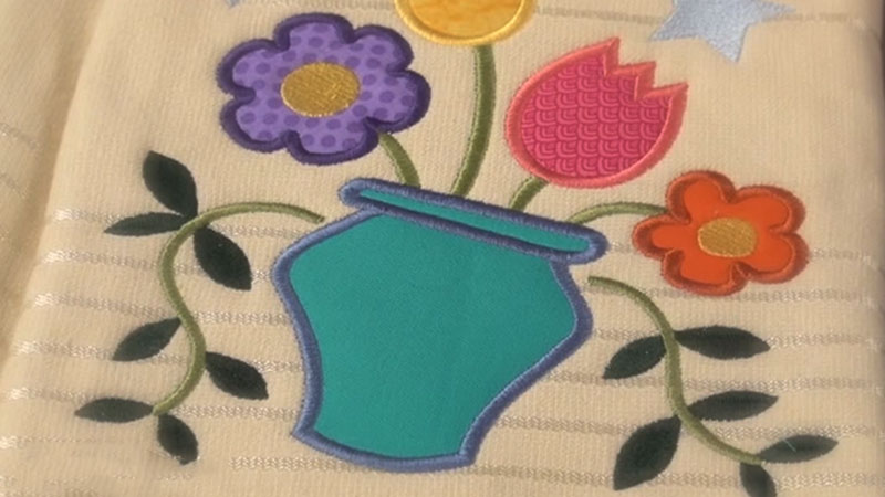  appliqué on fabric