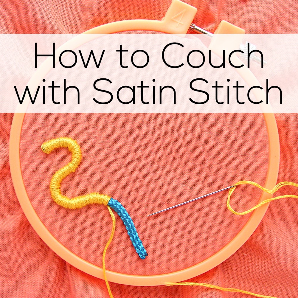 couch with satin stitch