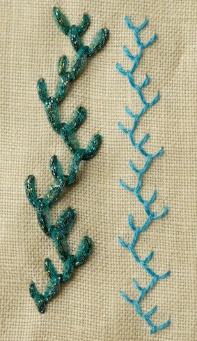 feather stitch embroidery