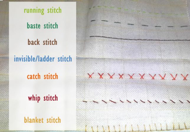 hand-look stitches types