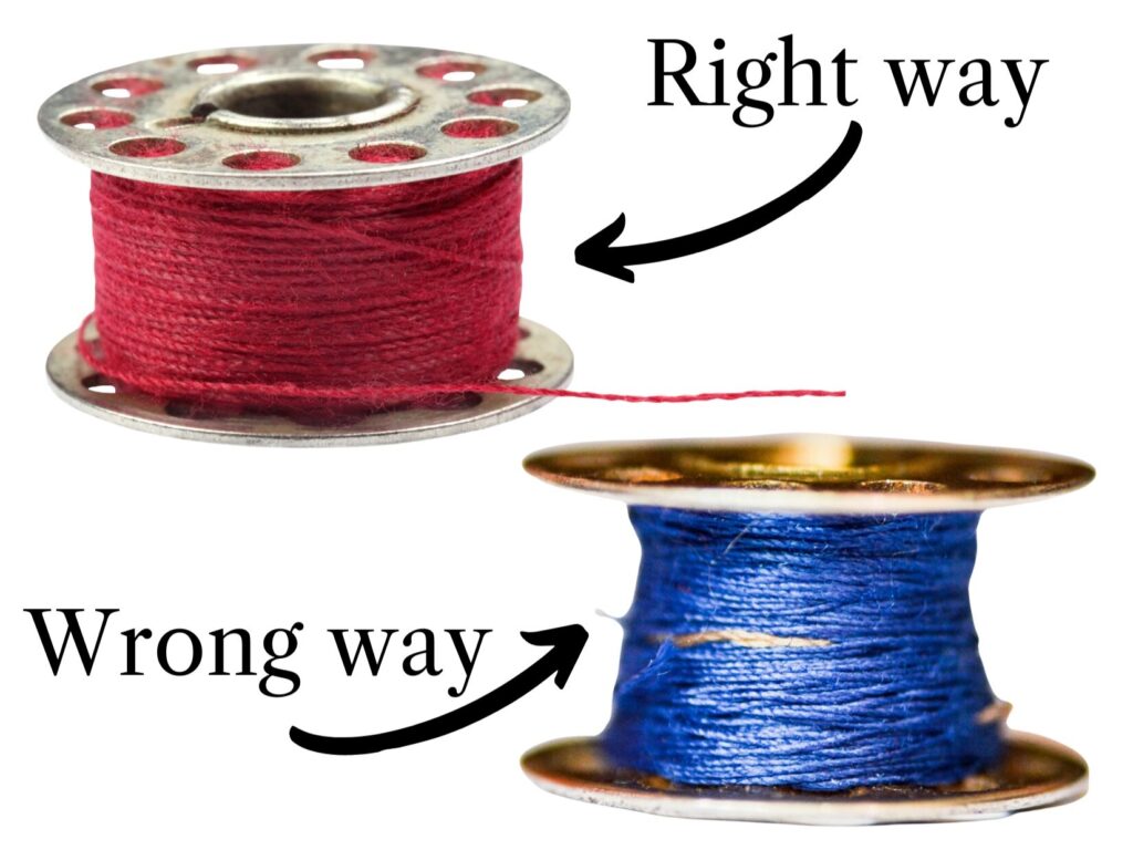 bobbin winding unevenly